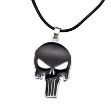 Load image into Gallery viewer, PUNISHER BLACK SKULL NECKLACE