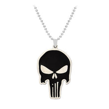 Load image into Gallery viewer, PUNISHER BLACK SKULL NECKLACE