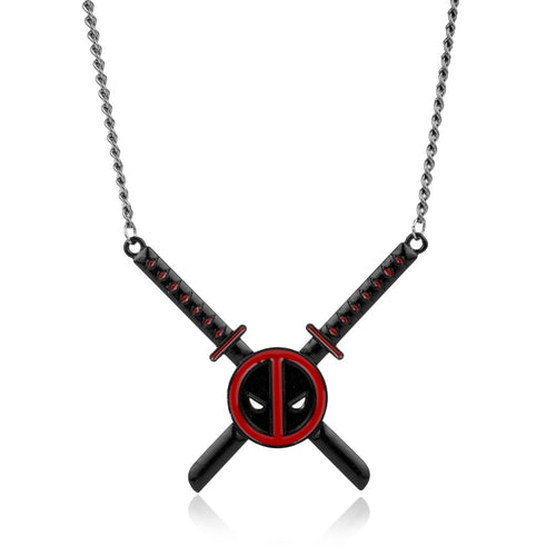 DEADPOOL LOGO AND KNIVES NECKLACE
