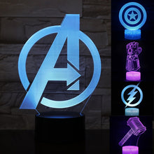 Load image into Gallery viewer, AVENGERS 3D LED NIGHTLIGHT