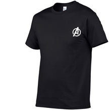Load image into Gallery viewer, AVENGERS LOGO ON HEART TSHIRT