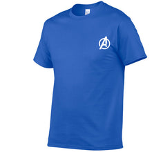 Load image into Gallery viewer, AVENGERS LOGO ON HEART TSHIRT