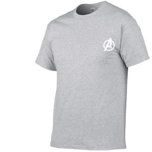Load image into Gallery viewer, AVENGERS LOGO ON HEART TSHIRT