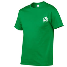 Load image into Gallery viewer, AVENGERS LOGO ON HEART TSHIRT