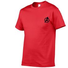 Load image into Gallery viewer, AVENGERS LOGO ON HEART TSHIRT
