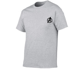Load image into Gallery viewer, AVENGERS LOGO ON HEART TSHIRT
