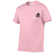 Load image into Gallery viewer, AVENGERS LOGO ON HEART TSHIRT