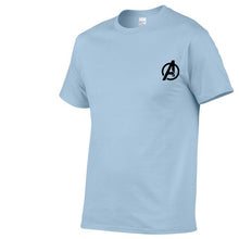 Load image into Gallery viewer, AVENGERS LOGO ON HEART TSHIRT