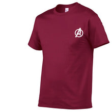 Load image into Gallery viewer, AVENGERS LOGO ON HEART TSHIRT