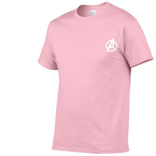 Load image into Gallery viewer, AVENGERS LOGO ON HEART TSHIRT