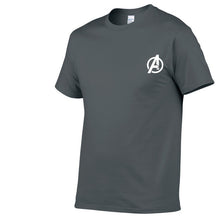 Load image into Gallery viewer, AVENGERS LOGO ON HEART TSHIRT