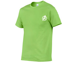 Load image into Gallery viewer, AVENGERS LOGO ON HEART TSHIRT
