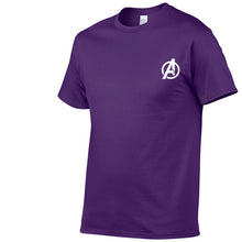 Load image into Gallery viewer, AVENGERS LOGO ON HEART TSHIRT
