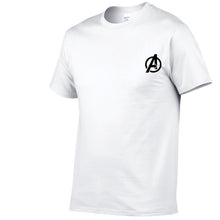 Load image into Gallery viewer, AVENGERS LOGO ON HEART TSHIRT