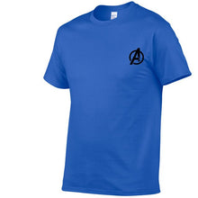 Load image into Gallery viewer, AVENGERS LOGO ON HEART TSHIRT