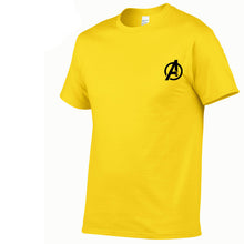 Load image into Gallery viewer, AVENGERS LOGO ON HEART TSHIRT