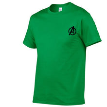 Load image into Gallery viewer, AVENGERS LOGO ON HEART TSHIRT