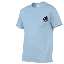 Load image into Gallery viewer, AVENGERS LOGO ON HEART TSHIRT