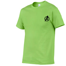 Load image into Gallery viewer, AVENGERS LOGO ON HEART TSHIRT