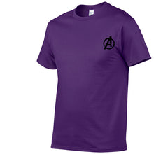 Load image into Gallery viewer, AVENGERS LOGO ON HEART TSHIRT